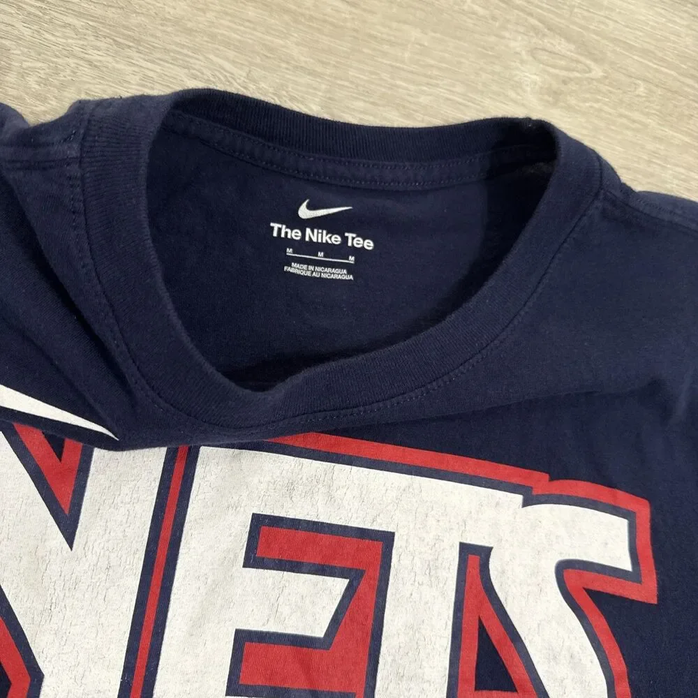 Kevin Durant Shirt Brooklyn Nets Nike Men's Blue Medium NBA #7 100% Cotton Tee